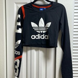 Adidas long sleeve crop top